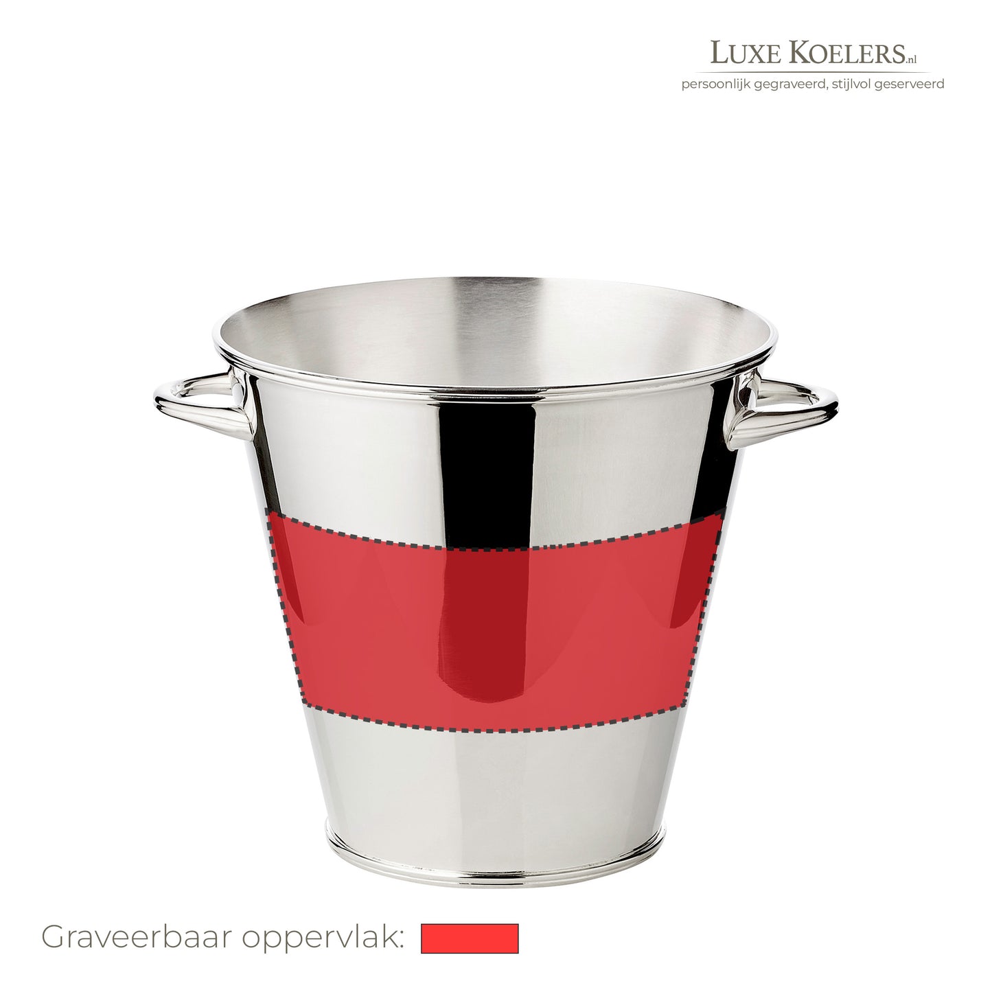 Verzilverde champagnekoeler / wijnkoeler
