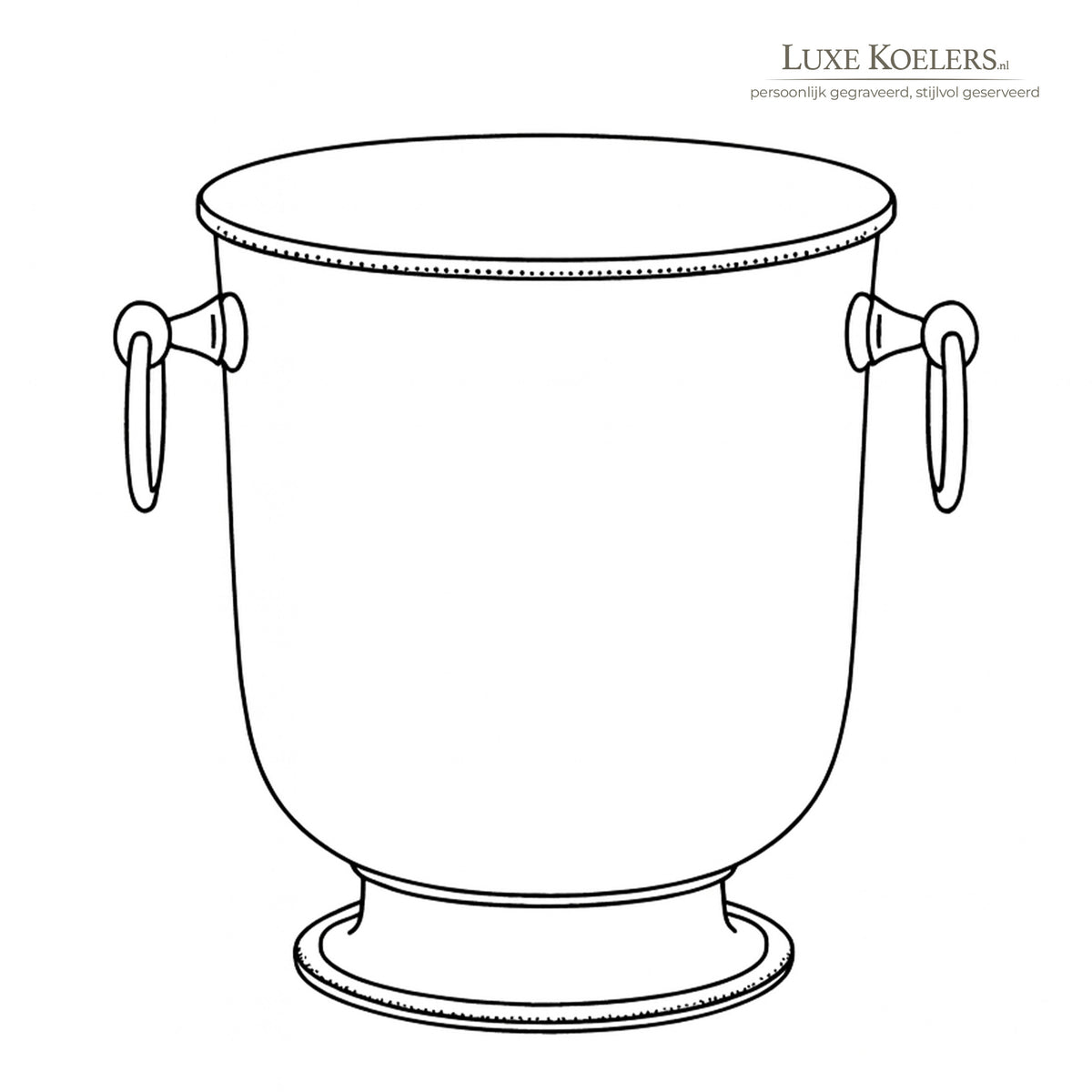 perla koeler lijntekening op witte achtergrond