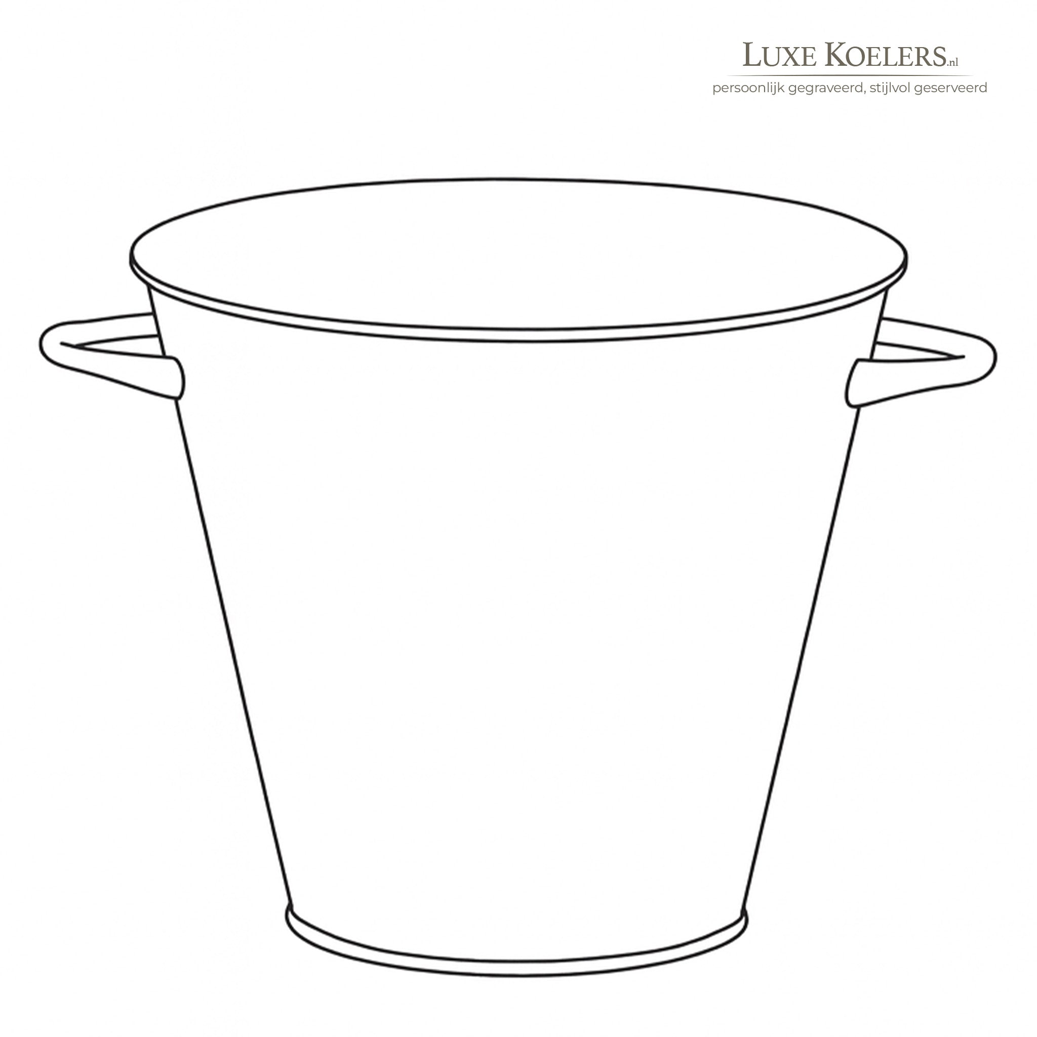 Verzilverde champagnekoeler / wijnkoeler