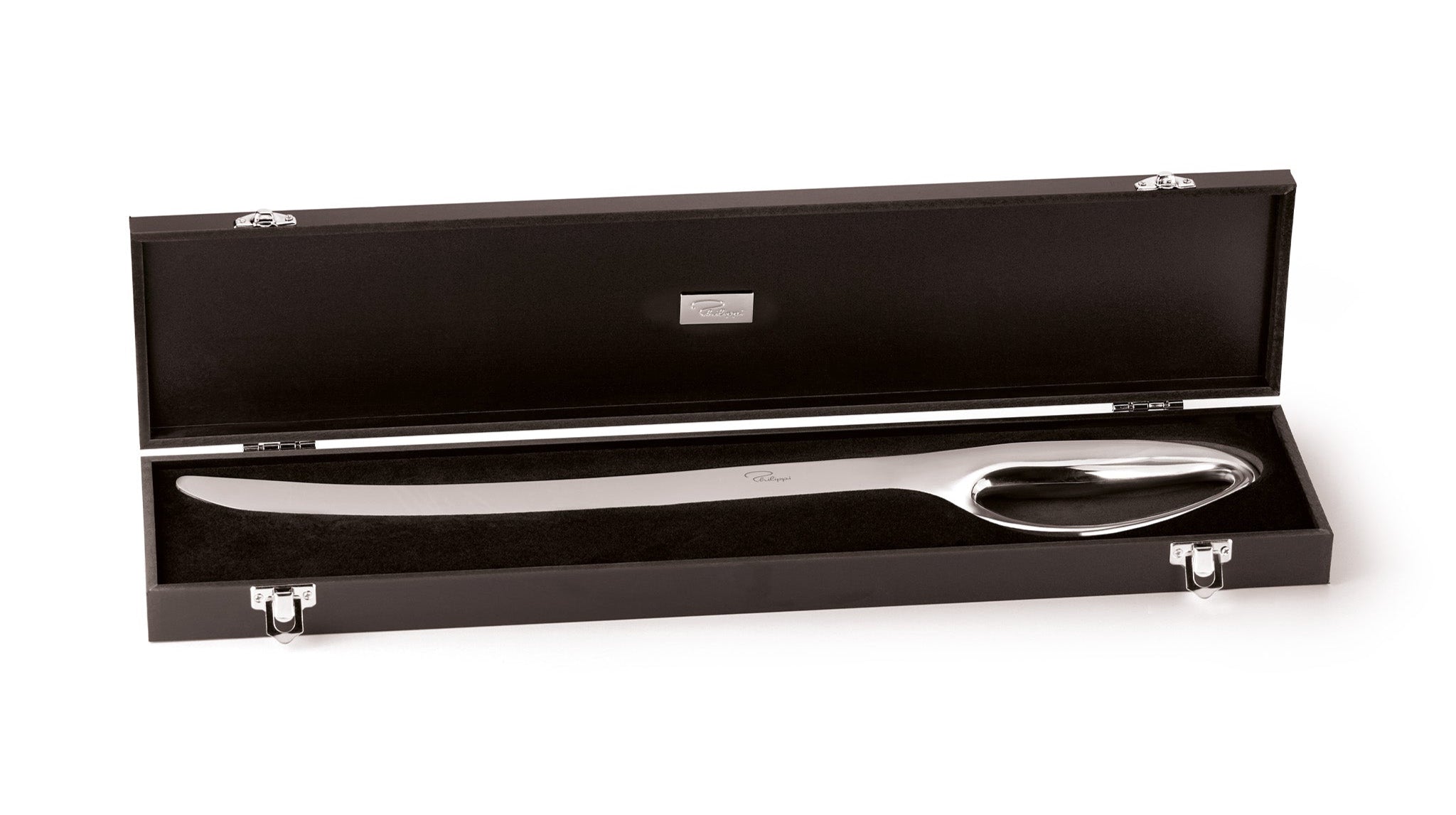 sabreermes in zwarte geschenkkist