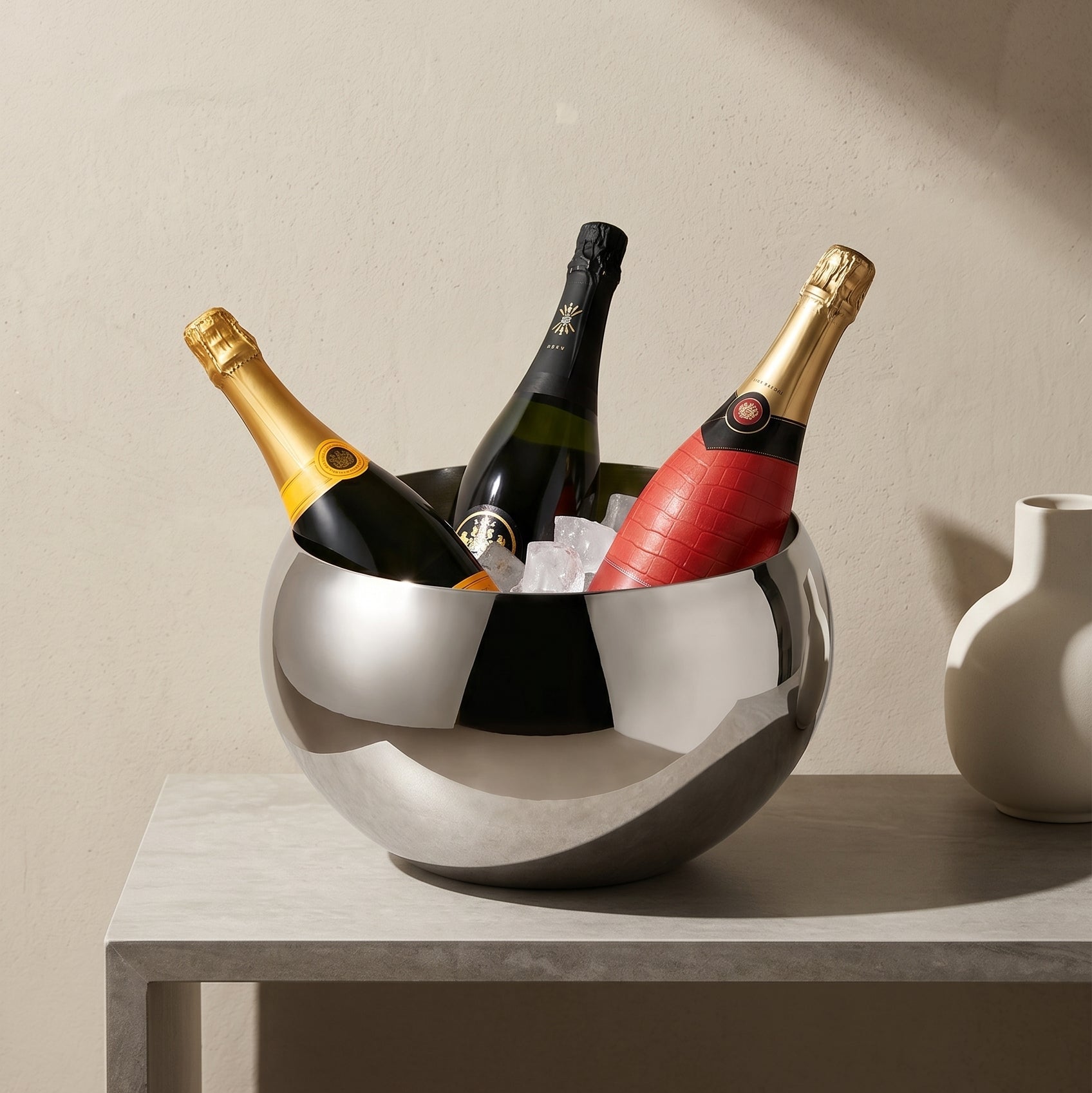 NIZZA champagnekoeler met gravure – Philippi